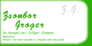 zsombor groger business card